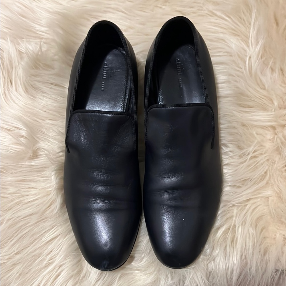Celine Black Leather Loafers (39)
